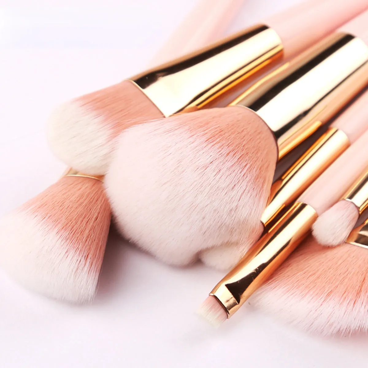 12pcs Pink Eye Brush Set