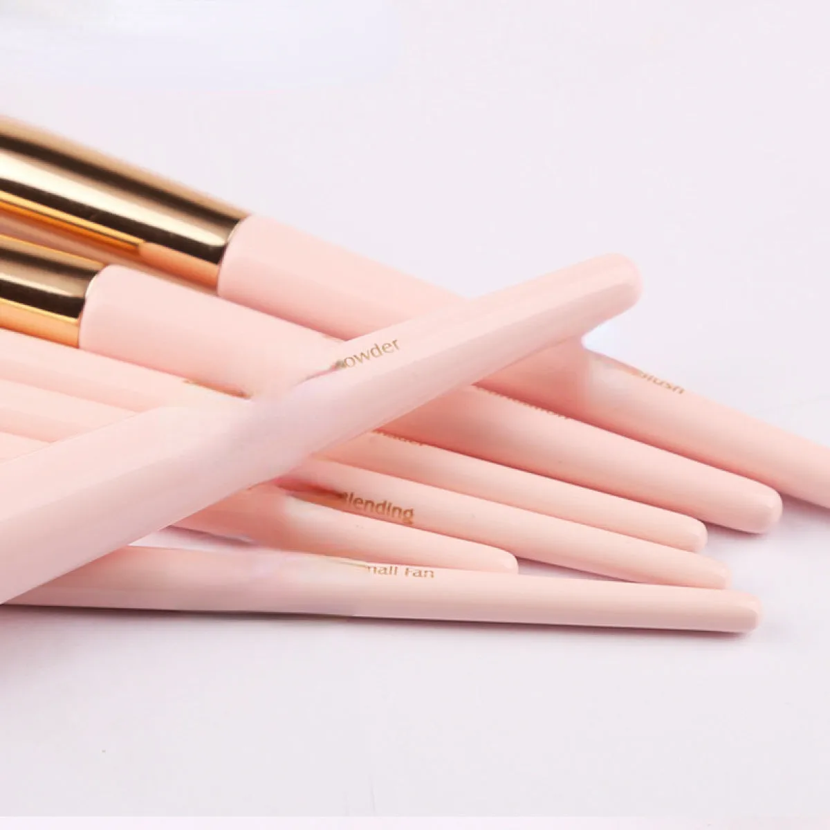 12pcs Pink Eye Brush Set