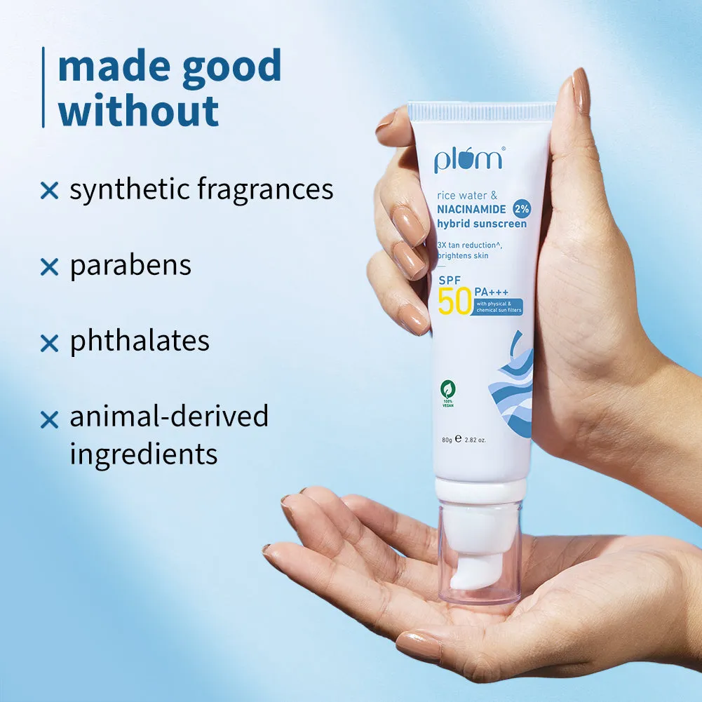 2% Niacinamide & Rice Water SPF 50 PA    Hybrid Sunscreen