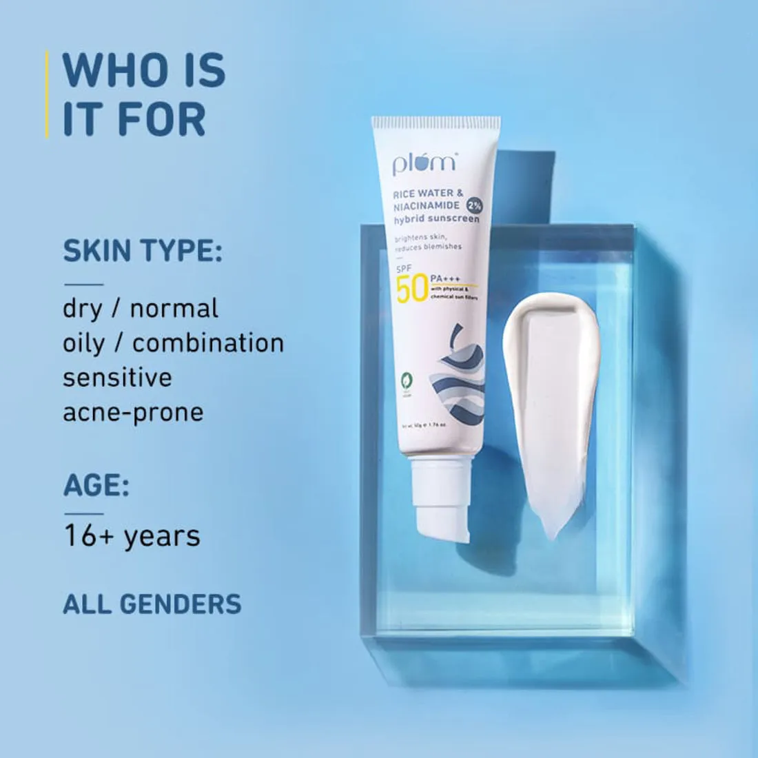 2% Niacinamide & Rice Water SPF 50 PA    Hybrid Sunscreen