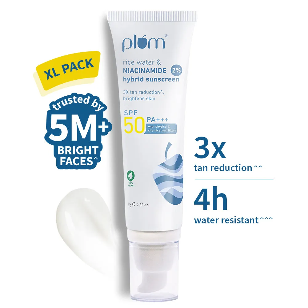 2% Niacinamide & Rice Water SPF 50 PA    Hybrid Sunscreen