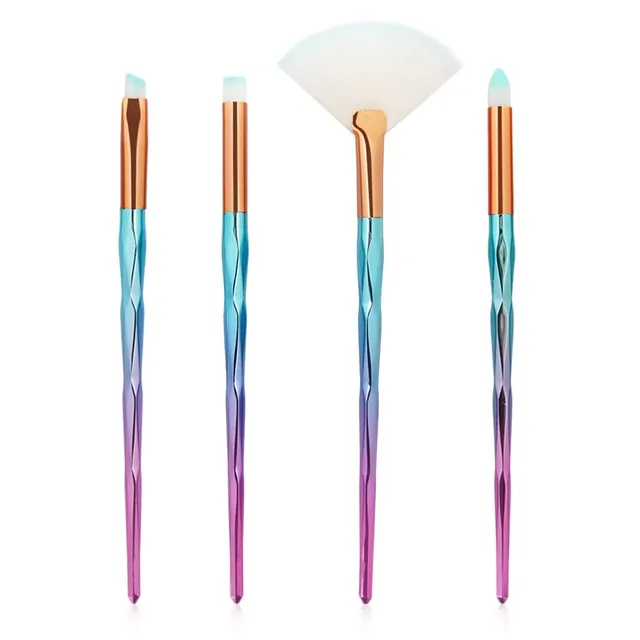 7/10Pcs Diamond Makeup Powder Foundation Eye Shadow Blush Blending Brushes Set  Tool Kits