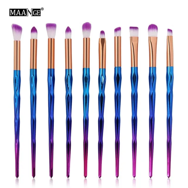 7/10Pcs Diamond Makeup Powder Foundation Eye Shadow Blush Blending Brushes Set  Tool Kits