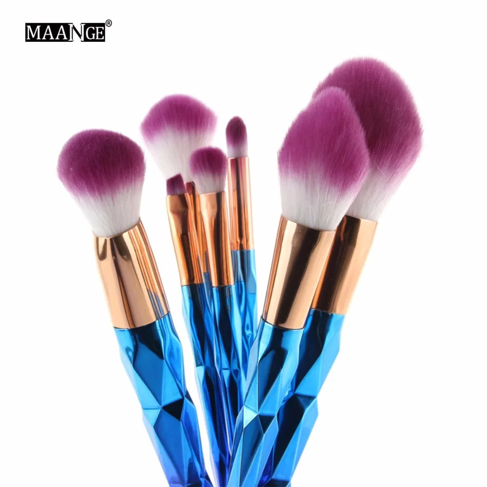 7/10Pcs Diamond Makeup Powder Foundation Eye Shadow Blush Blending Brushes Set  Tool Kits