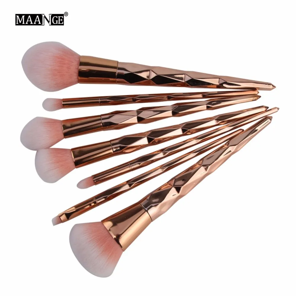 7/10Pcs Diamond Makeup Powder Foundation Eye Shadow Blush Blending Brushes Set  Tool Kits
