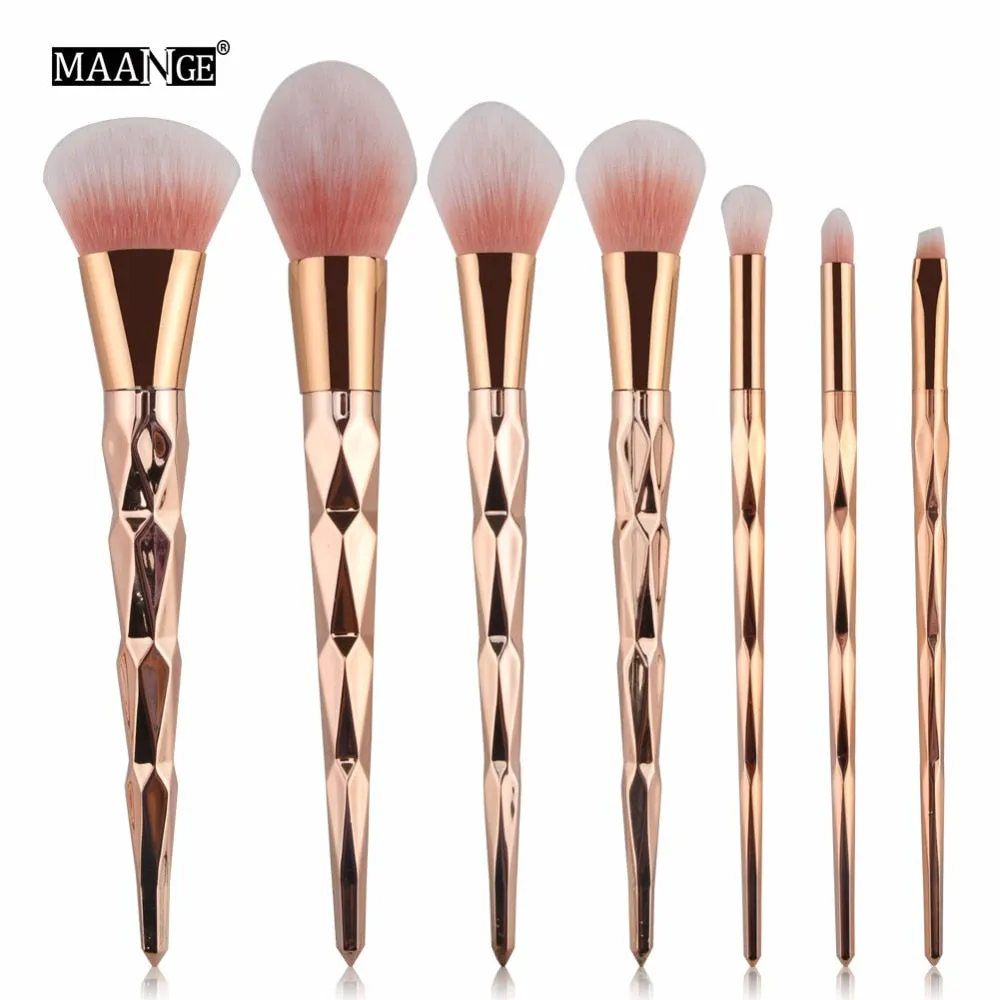 7/10Pcs Diamond Makeup Powder Foundation Eye Shadow Blush Blending Brushes Set  Tool Kits
