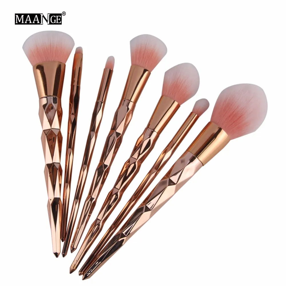 7/10Pcs Diamond Makeup Powder Foundation Eye Shadow Blush Blending Brushes Set  Tool Kits