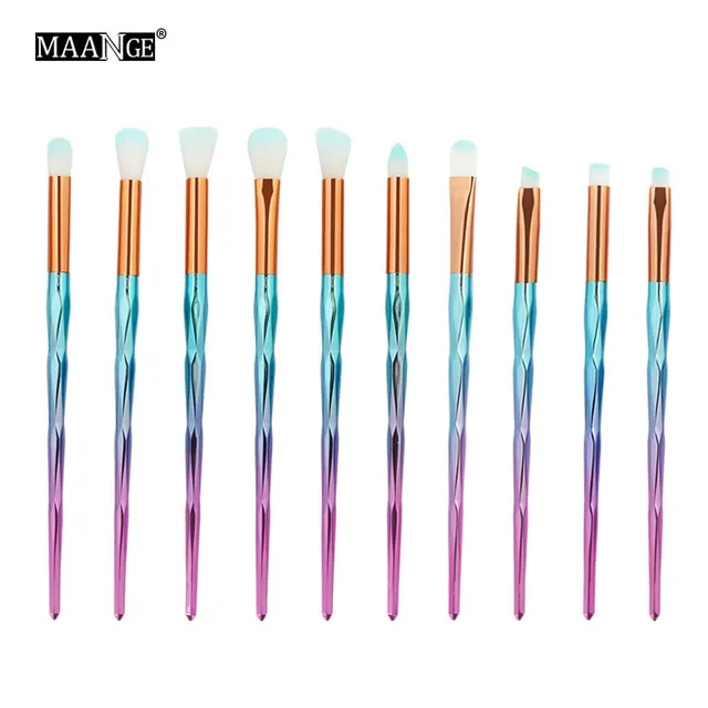 7/10Pcs Diamond Makeup Powder Foundation Eye Shadow Blush Blending Brushes Set  Tool Kits
