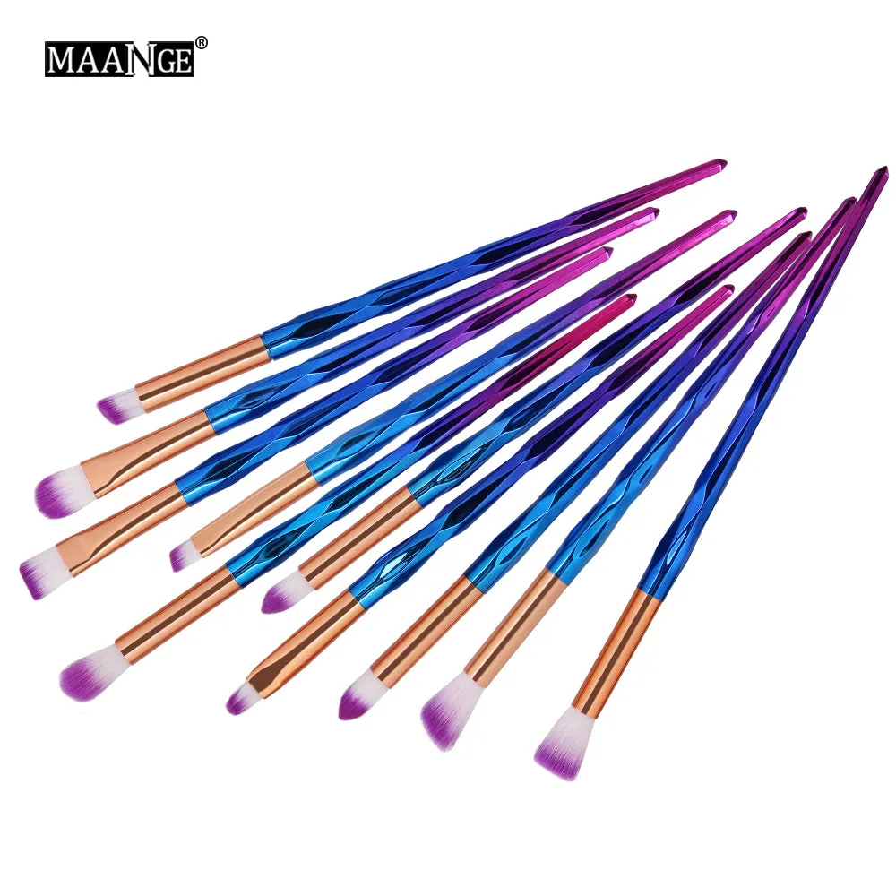 7/10Pcs Diamond Makeup Powder Foundation Eye Shadow Blush Blending Brushes Set  Tool Kits