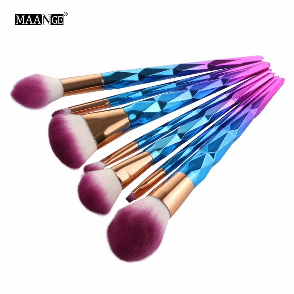 7/10Pcs Diamond Makeup Powder Foundation Eye Shadow Blush Blending Brushes Set  Tool Kits