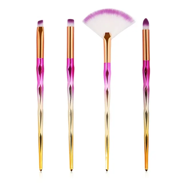 7/10Pcs Diamond Makeup Powder Foundation Eye Shadow Blush Blending Brushes Set  Tool Kits