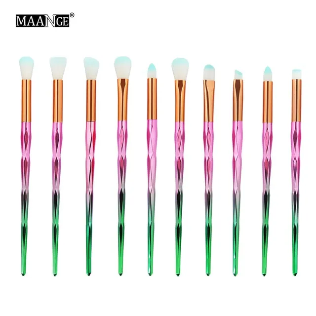 7/10Pcs Diamond Makeup Powder Foundation Eye Shadow Blush Blending Brushes Set  Tool Kits