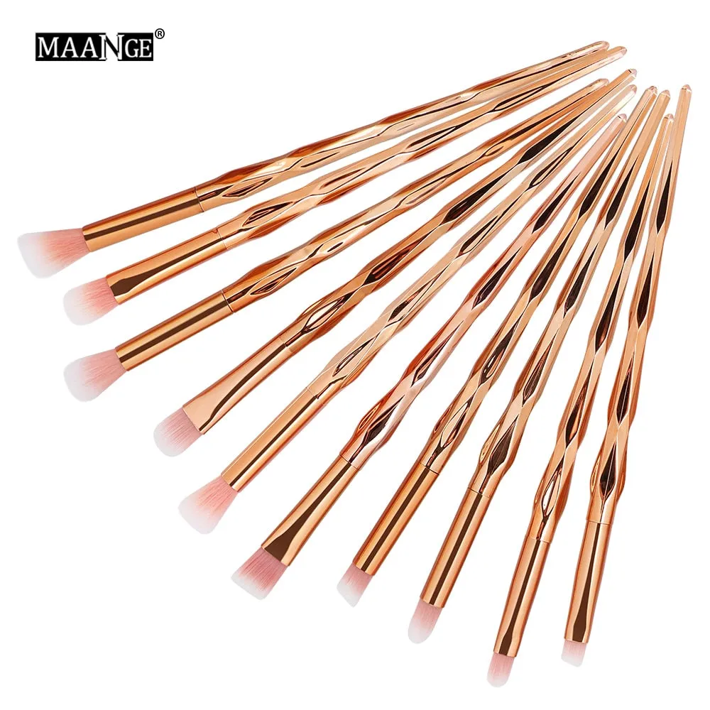 7/10Pcs Diamond Makeup Powder Foundation Eye Shadow Blush Blending Brushes Set  Tool Kits