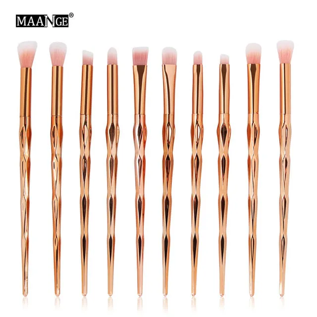 7/10Pcs Diamond Makeup Powder Foundation Eye Shadow Blush Blending Brushes Set  Tool Kits