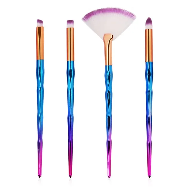 7/10Pcs Diamond Makeup Powder Foundation Eye Shadow Blush Blending Brushes Set  Tool Kits