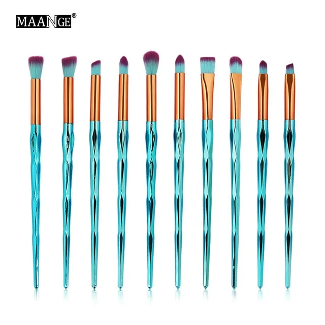 7/10Pcs Diamond Makeup Powder Foundation Eye Shadow Blush Blending Brushes Set  Tool Kits