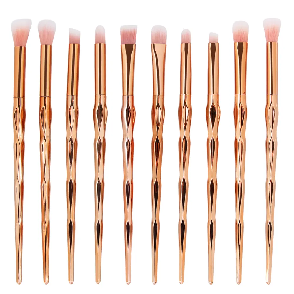 7/10Pcs Diamond Makeup Powder Foundation Eye Shadow Blush Blending Brushes Set  Tool Kits