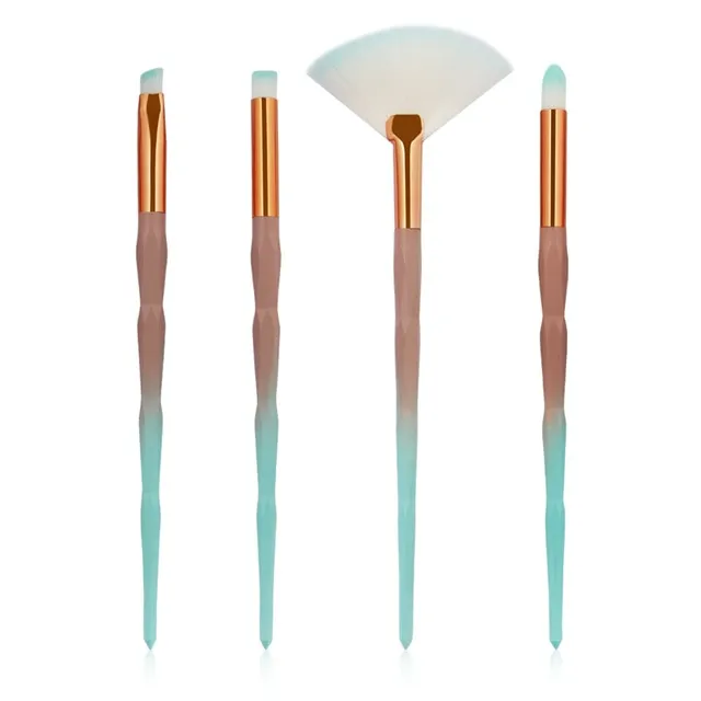 7/10Pcs Diamond Makeup Powder Foundation Eye Shadow Blush Blending Brushes Set  Tool Kits
