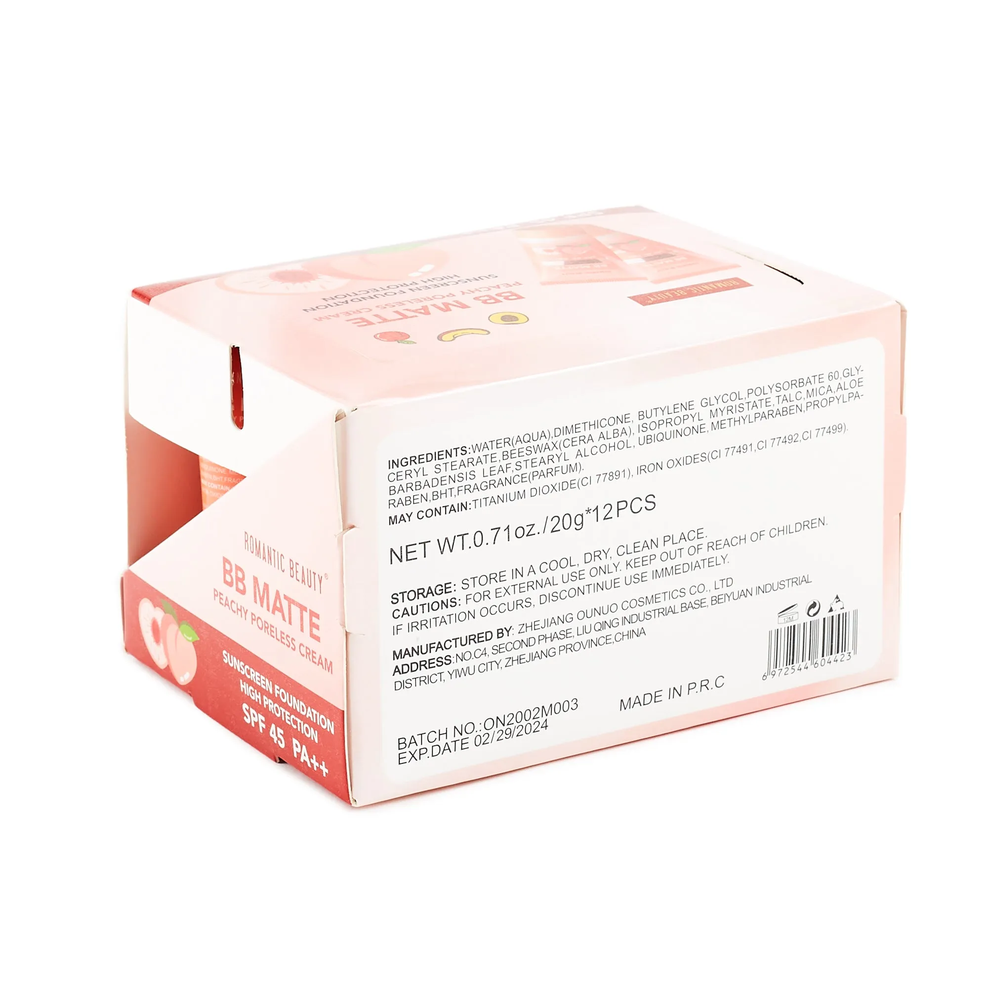 BB Matte Peachy Poreless Cream
