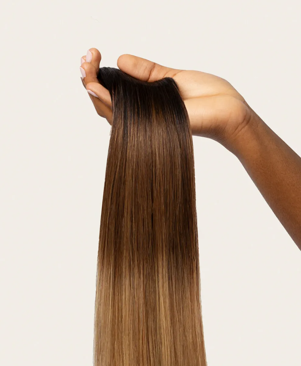 Cappuccino Ombre, 20" Classic Clip-In Hair Extensions, T1B-4-27 | 220g
