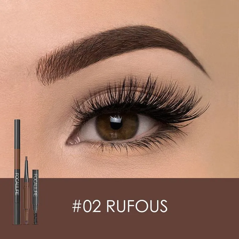 Eyebrow Pencil 3 in 1 Waterproof Eye Makeup Brow Long Lasting