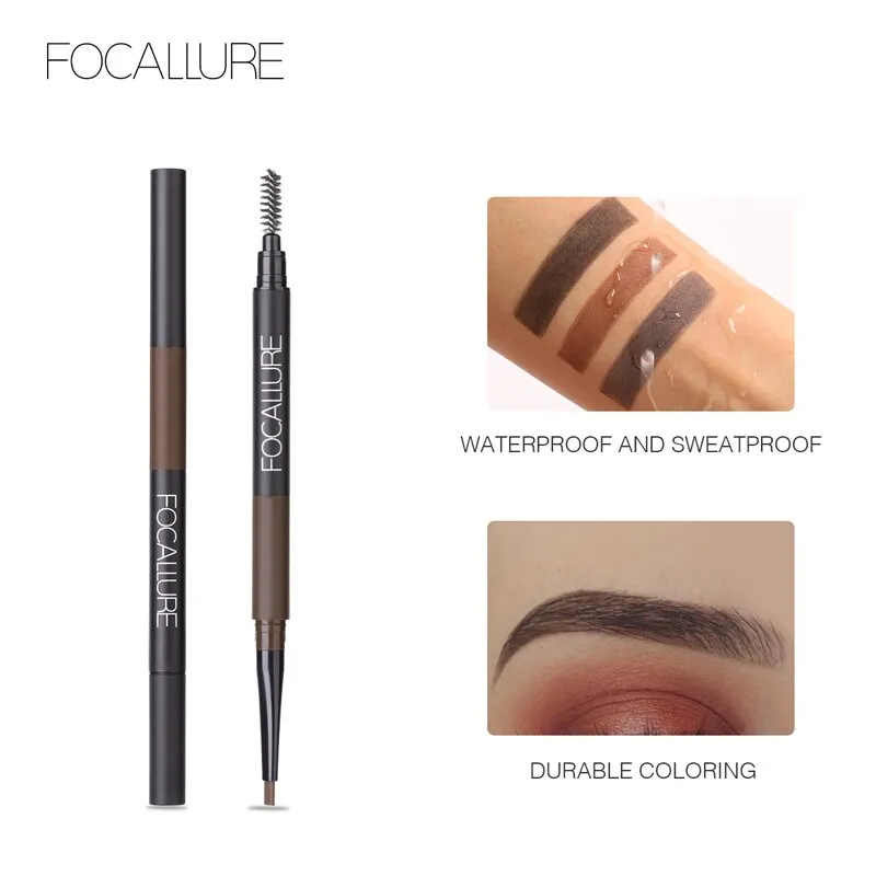 Eyebrow Pencil 3 in 1 Waterproof Eye Makeup Brow Long Lasting