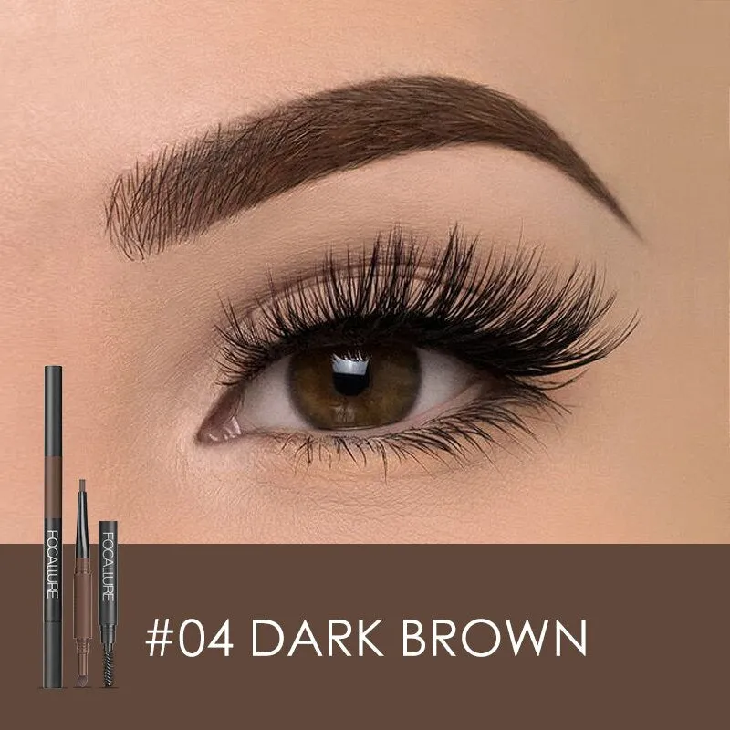 Eyebrow Pencil 3 in 1 Waterproof Eye Makeup Brow Long Lasting