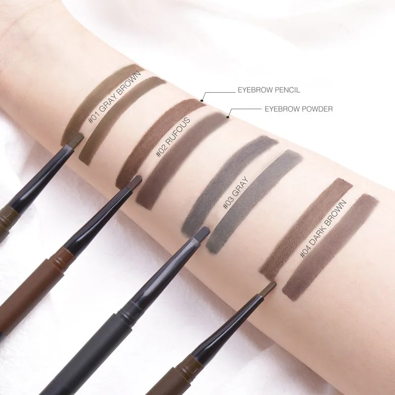 Eyebrow Pencil 3 in 1 Waterproof Eye Makeup Brow Long Lasting