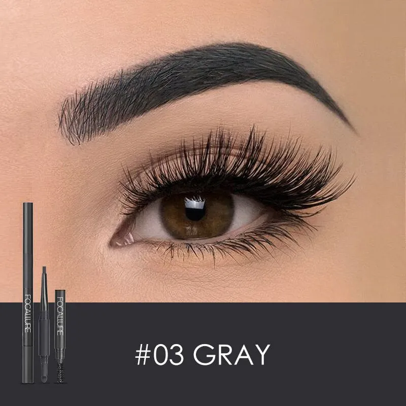 Eyebrow Pencil 3 in 1 Waterproof Eye Makeup Brow Long Lasting