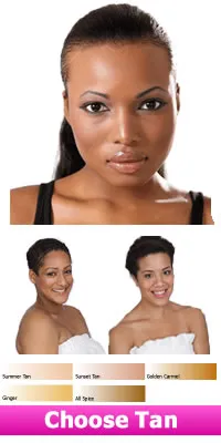 Glam Air Airbrush Makeup Foundation System Kit with 5 Shades of Foundation and Blush (Tan)