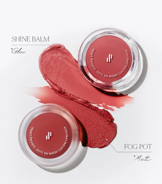 Heart Percent Dot On Mood Custom Lip & Cheek 9.4g (GLOW : 4.7g / MATTE : 4.7g)