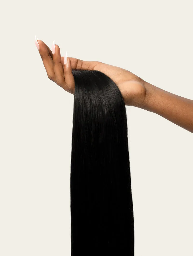 Jet Black, 20" Classic Clip-In Hair Extensions, #1 | 220g