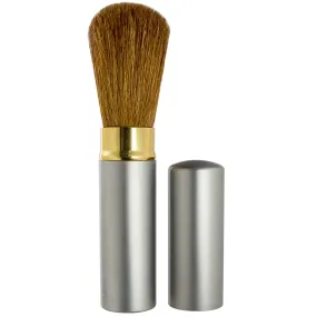 JUVITUS Retractable Travel Make-up Brush with Silver Handle