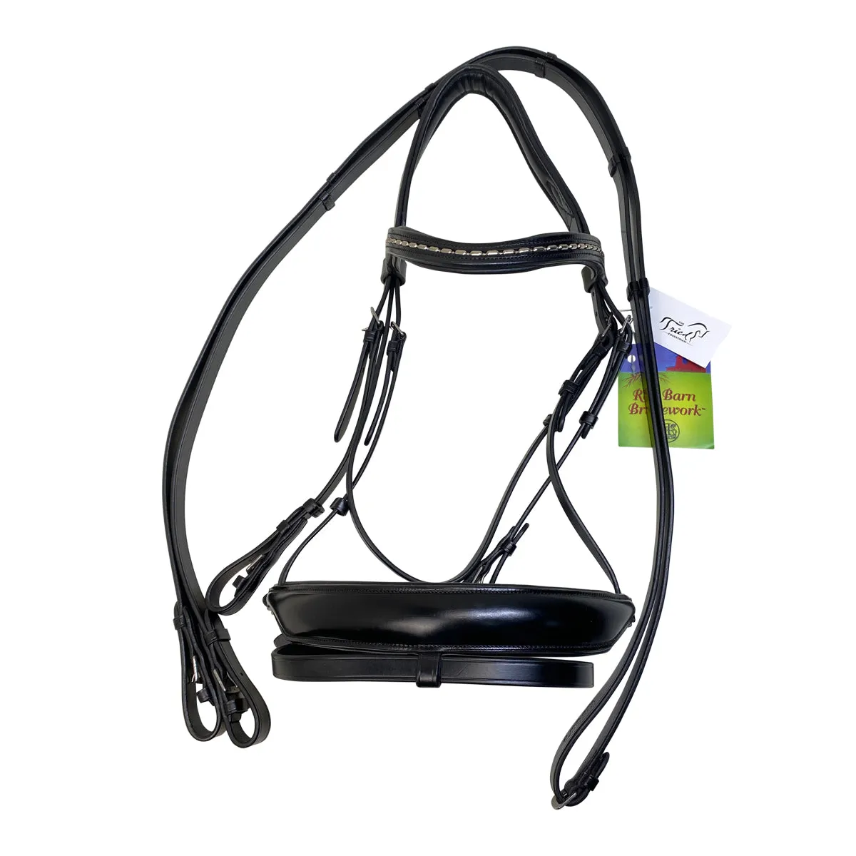 KL Select Red Barn Topline Dressage Bridle in Black - Full