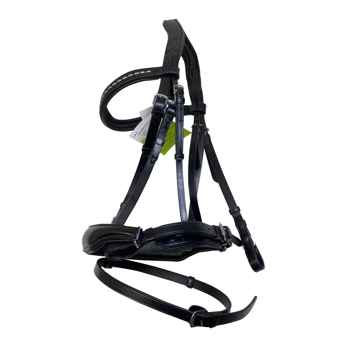 KL Select Red Barn Topline Dressage Bridle in Black - Full