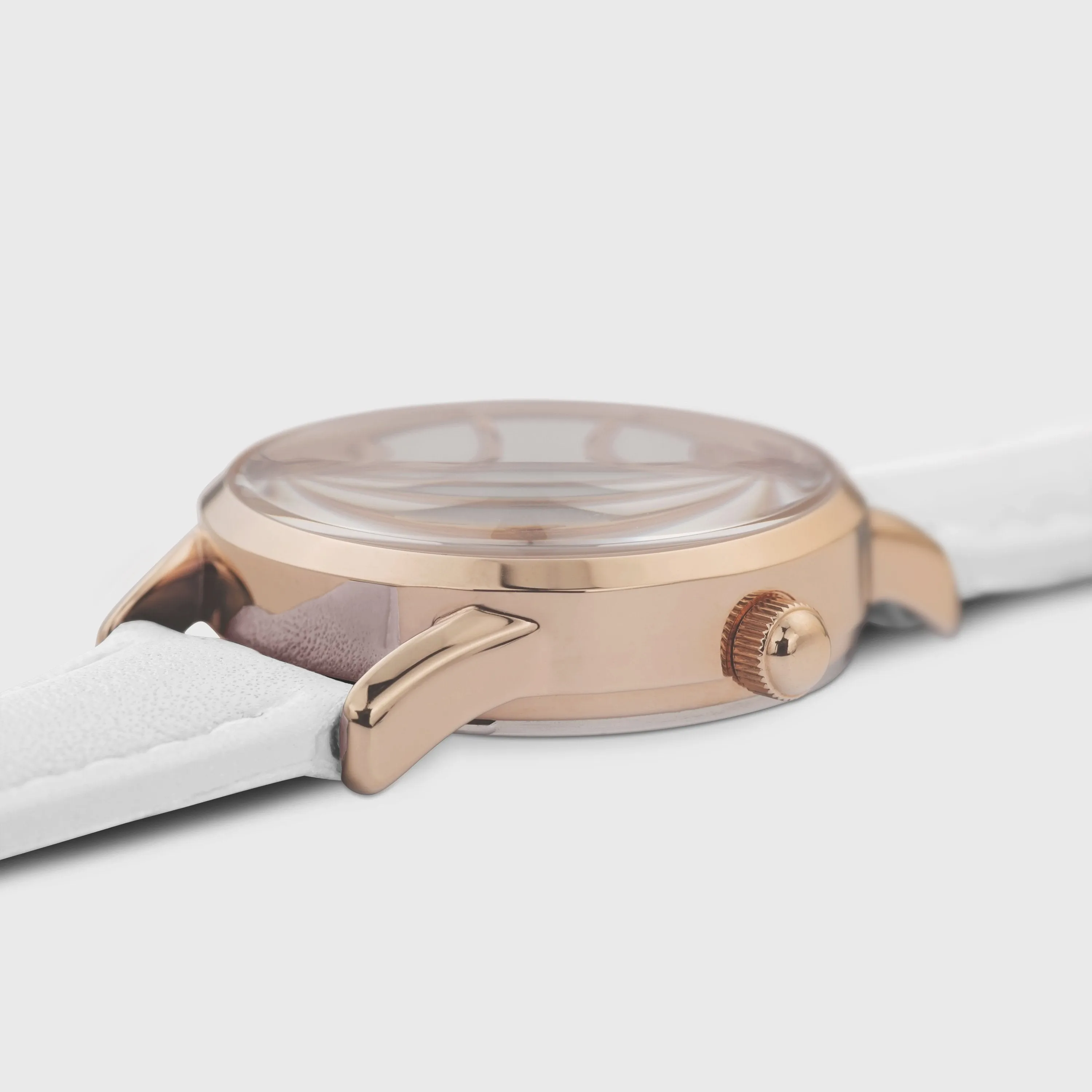 La Vedette Leather White, Rose Gold Colour