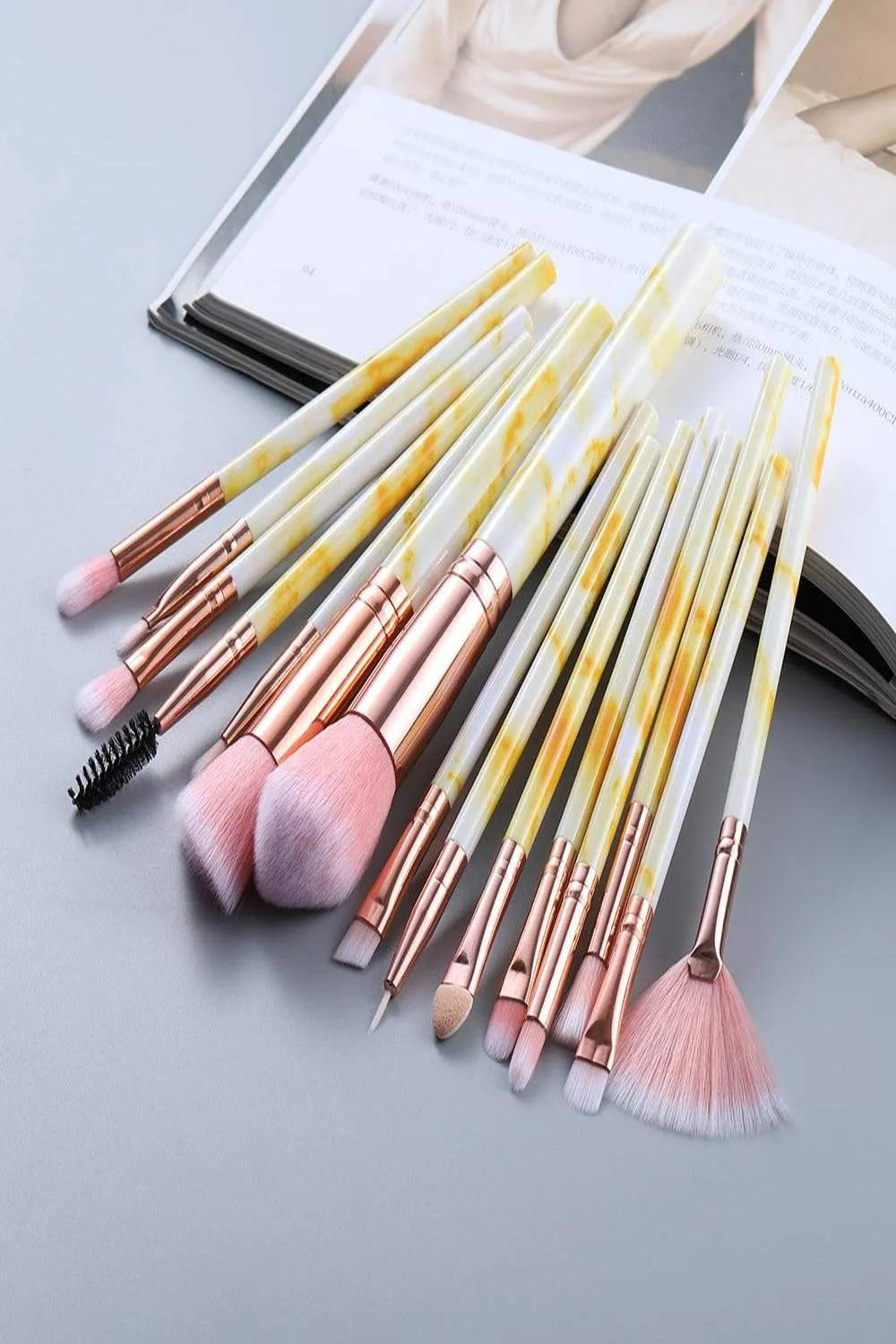 Marble Deep Veins Makeup Blending Brush Set