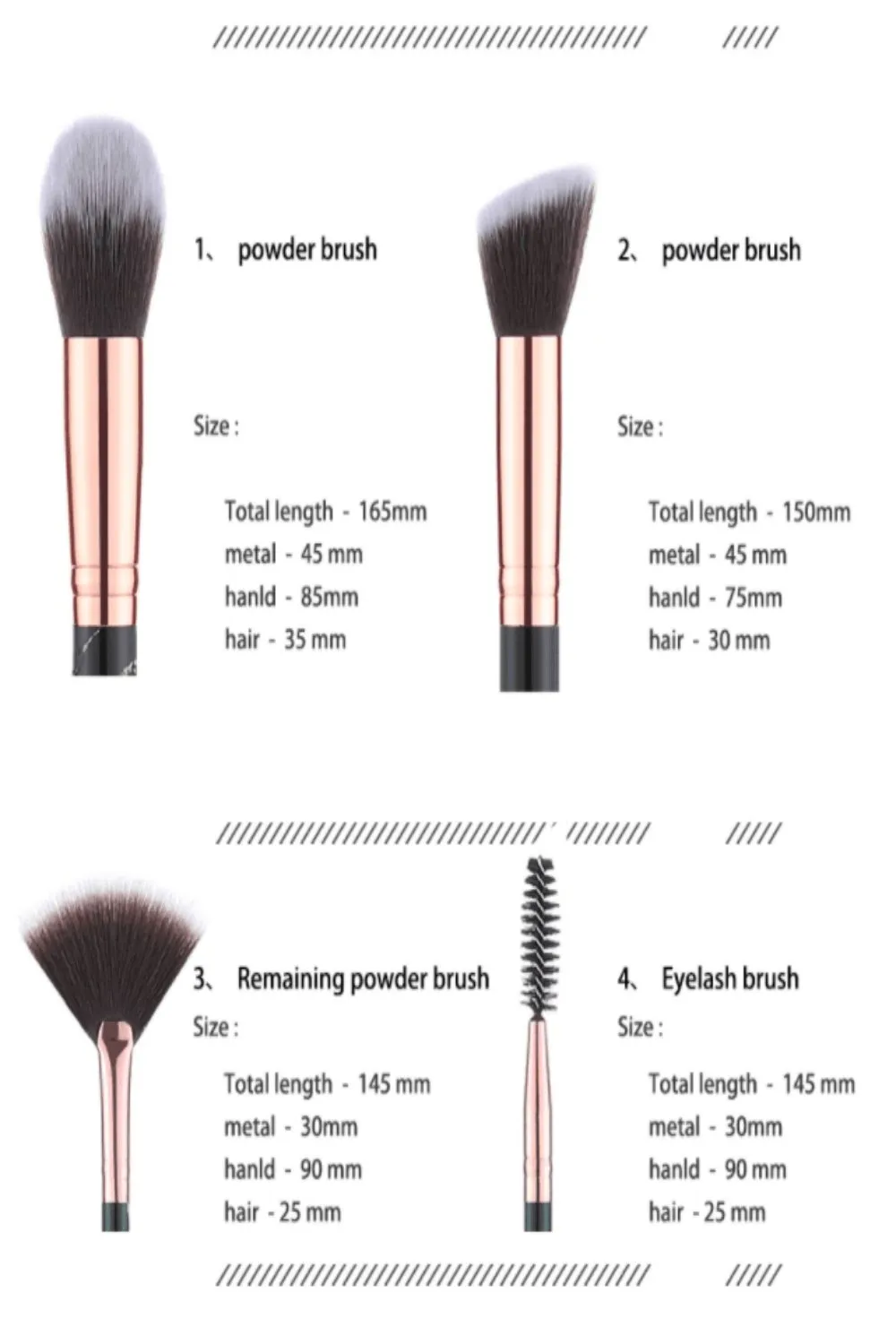 Marble Deep Veins Makeup Blending Brush Set
