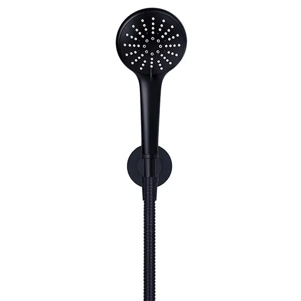 Meir Round 3 Function Hand Shower on Fixed Bracket Matte Black
