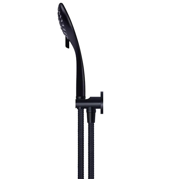 Meir Round 3 Function Hand Shower on Fixed Bracket Matte Black