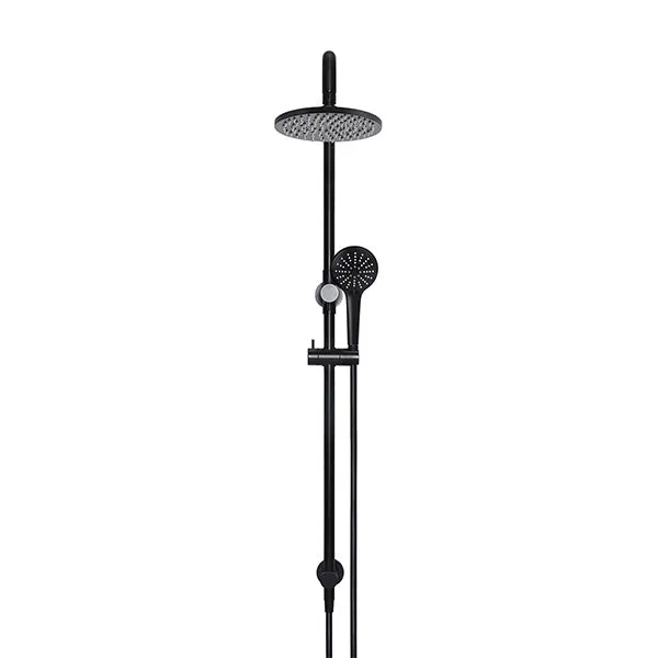 Meir Round Combination Shower Rail 200mm, 3 Function Hand Shower Matte Black