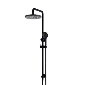 Meir Round Combination Shower Rail 200mm, 3 Function Hand Shower Matte Black
