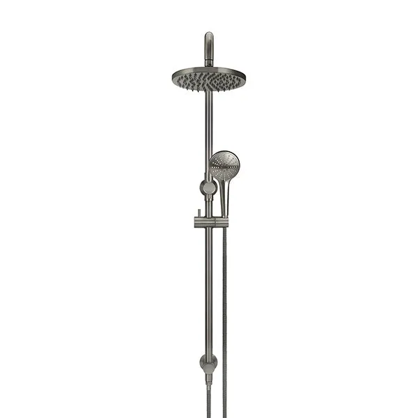 Meir Round Combination Shower Rail 200mm, 3 Function Hand Shower Shadow