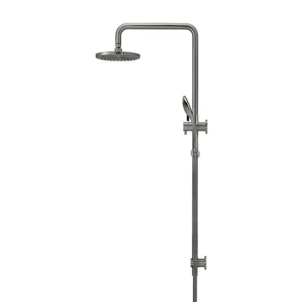Meir Round Combination Shower Rail 200mm, 3 Function Hand Shower Shadow