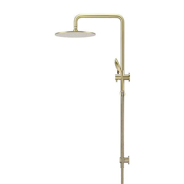 Meir Round Combination Shower Rail 300mm, 3 Function Hand Shower Tiger Bronze