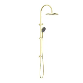 Nero Opal Twin Shower With Air Shower II Brushed Gold