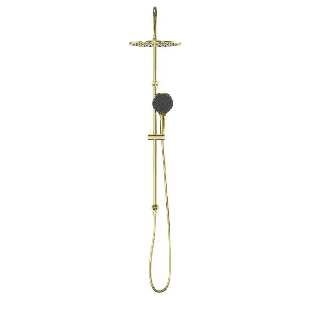 Nero Opal Twin Shower With Air Shower II Brushed Gold