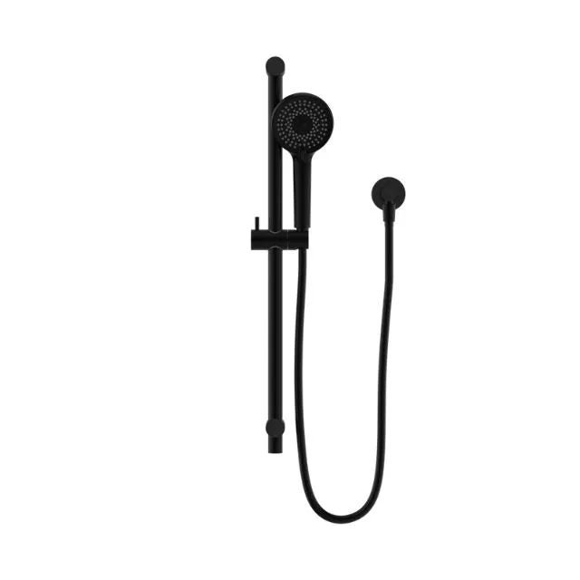 Nero Round Metal Project Shower Rail Matte Black