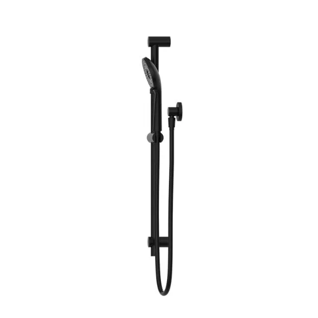 Nero Round Metal Project Shower Rail Matte Black