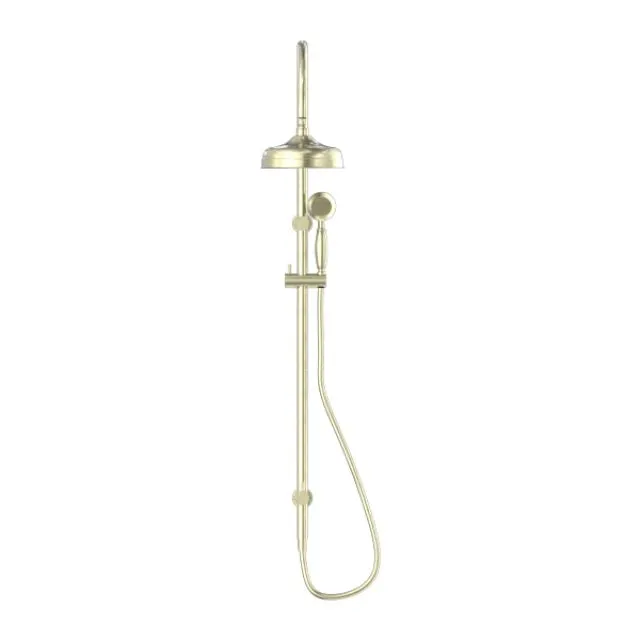 Nero York Twin Shower With Metal Hand Shower Aged Brass